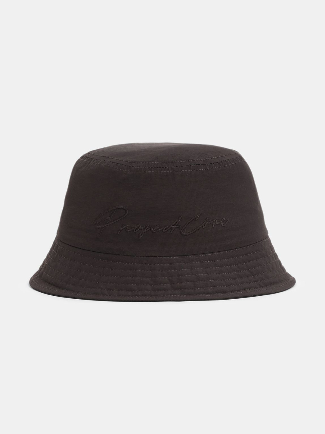 Jack & Jones Men Brown Embroidered Bucket Hat
