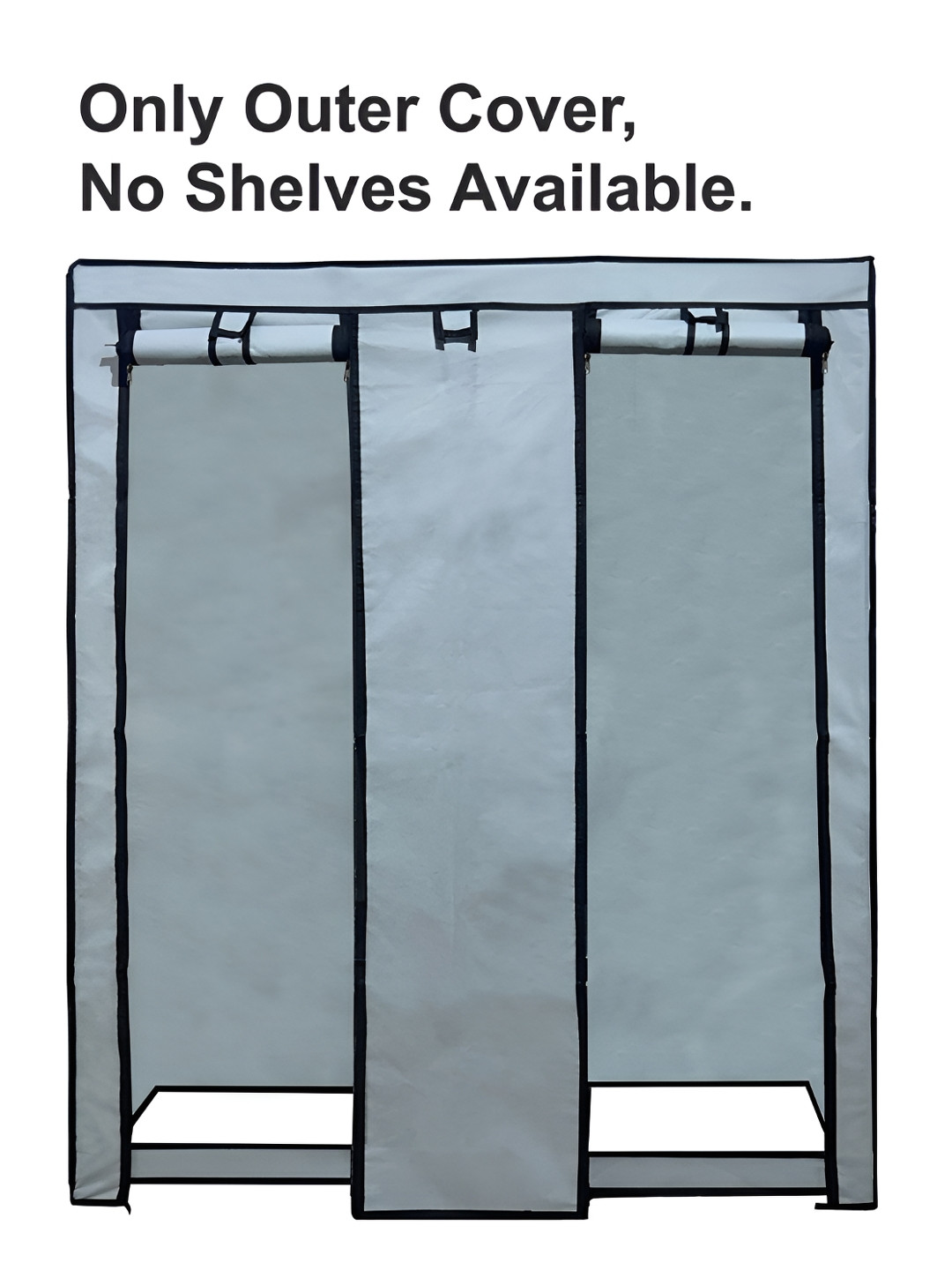 Urban Choice Grey And Black 6+2 Dustproof Wardrobe Cover