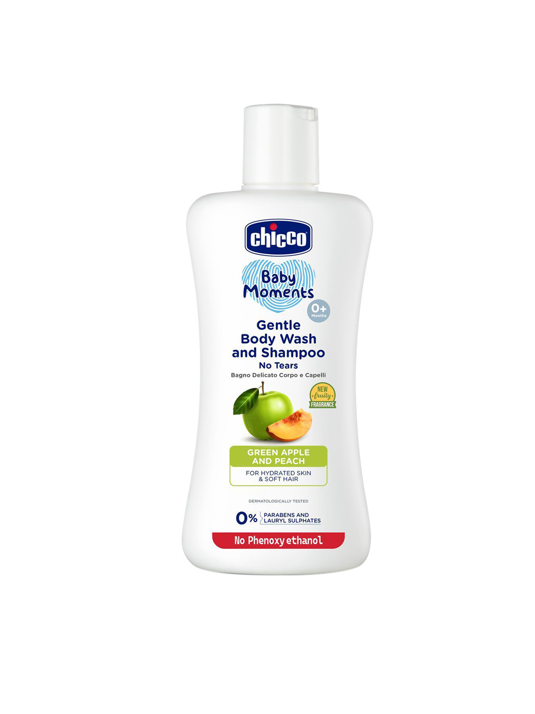 Chicco Baby Moments Gentle Bodywash & Shampoo With Green Apple- 200 ml