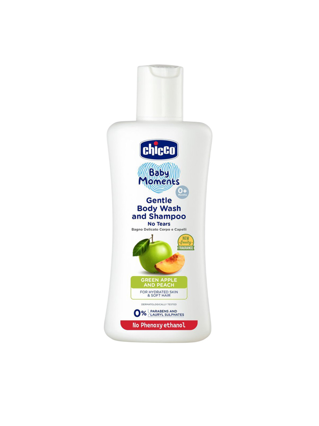 Chicco Baby Moments Gentle Body Wash & Shampoo With Green Apple- 100 ml
