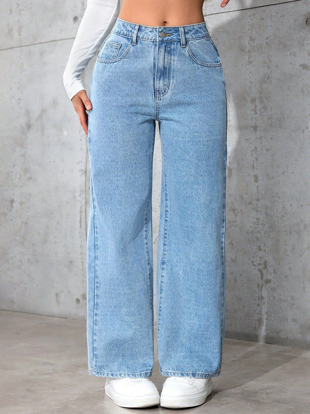 Glossia Women Comfort Boyfriend Fit High-Rise Stretchable Jeans