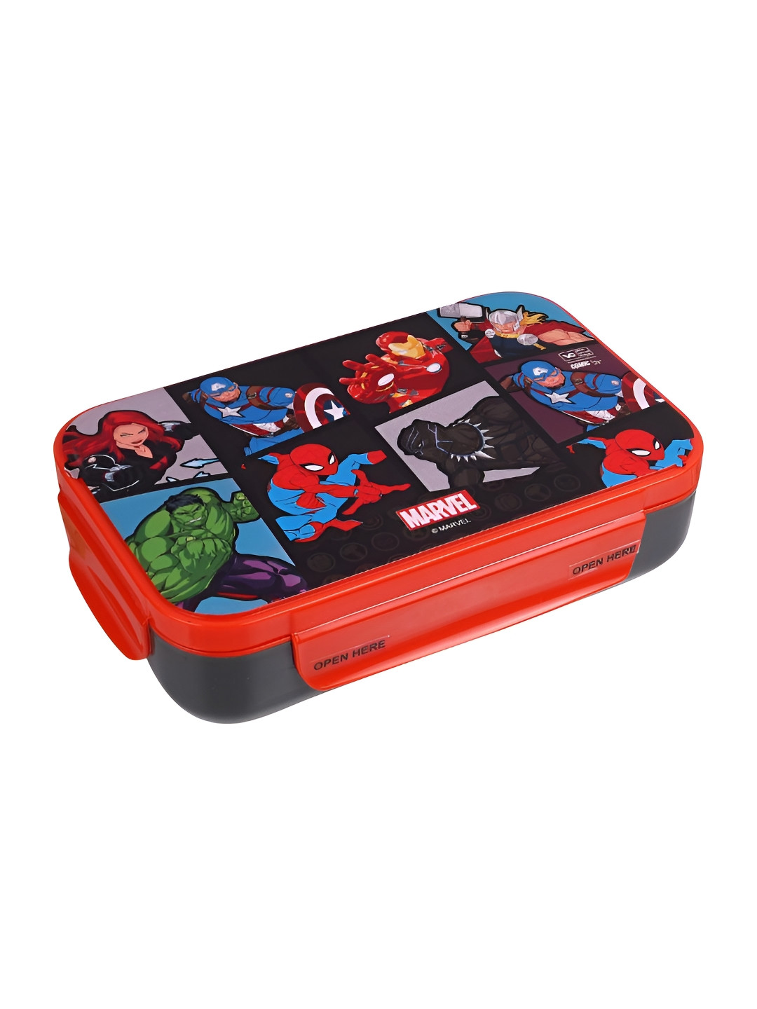Disney Grey & Red Marvel Avengers Spider Man Printed Insulated 2 Containers Lunch Box