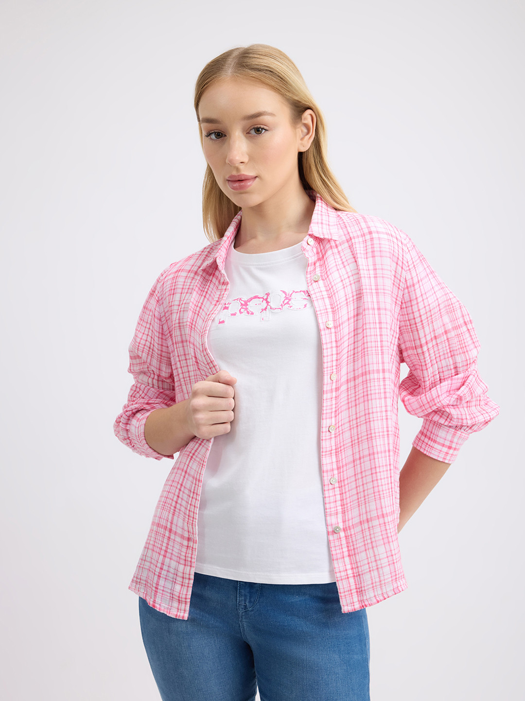 Pepe Jeans Women Typography Printed Round Neck Cotton T-shirt
