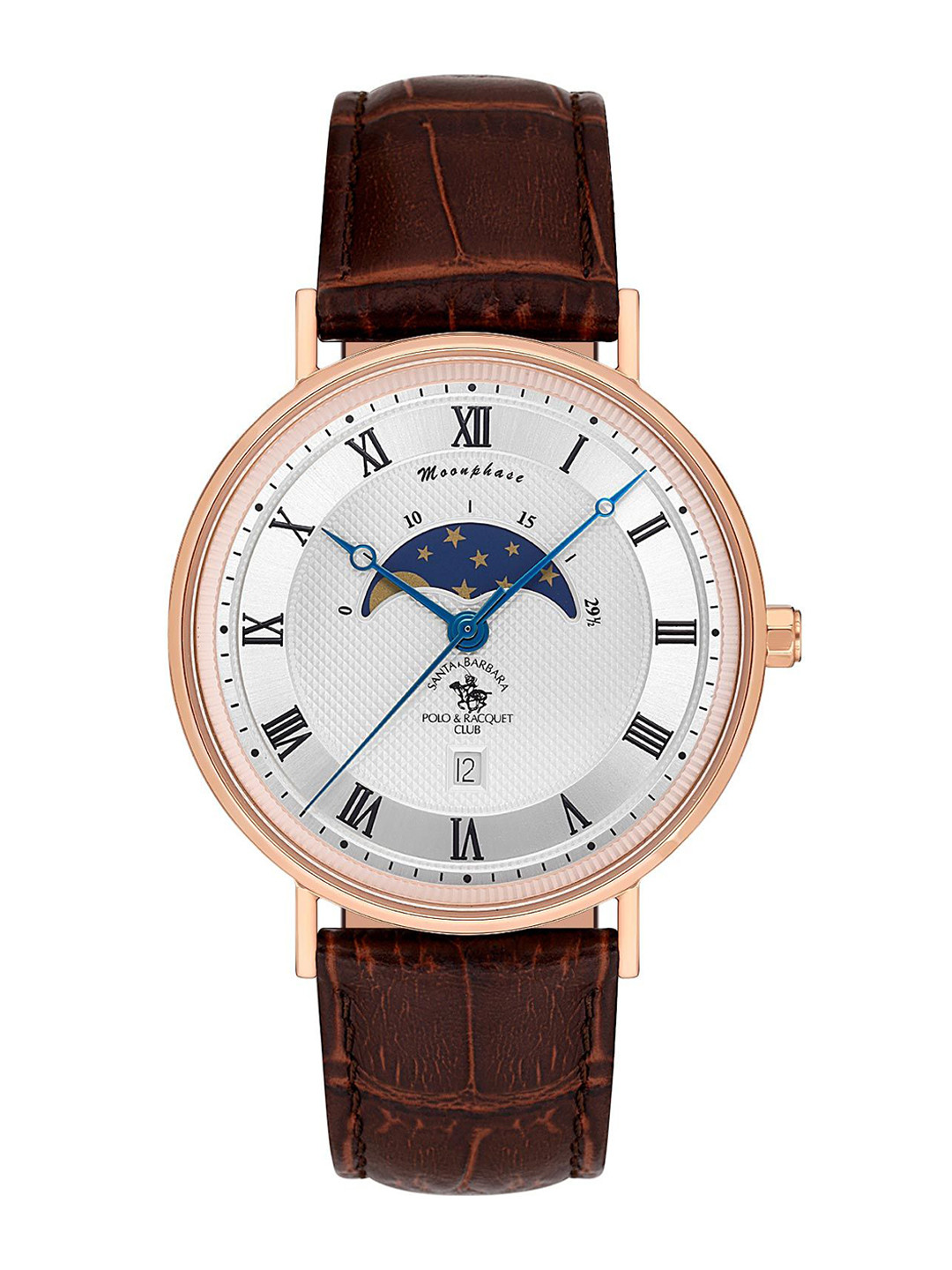 SANTA BARBARA POLO & RACQUET CLUB Men Dial & Leather Straps Analogue Watch SB.4.10014-5