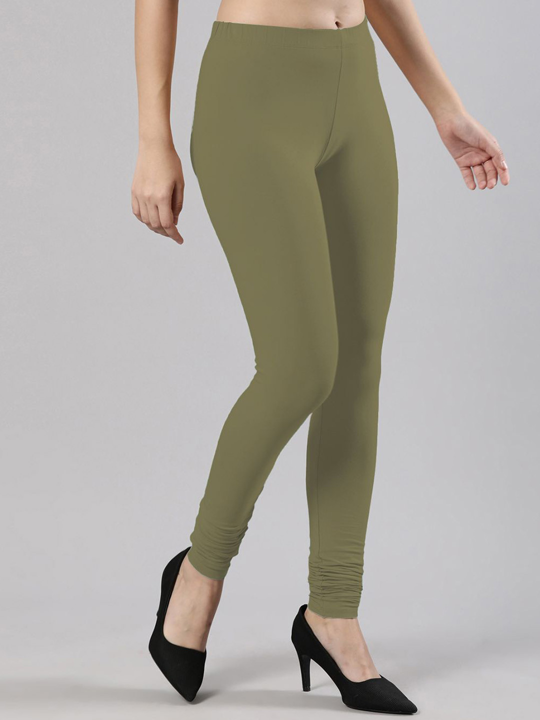 Femmora Mid-Rise Churidar-Length Leggings