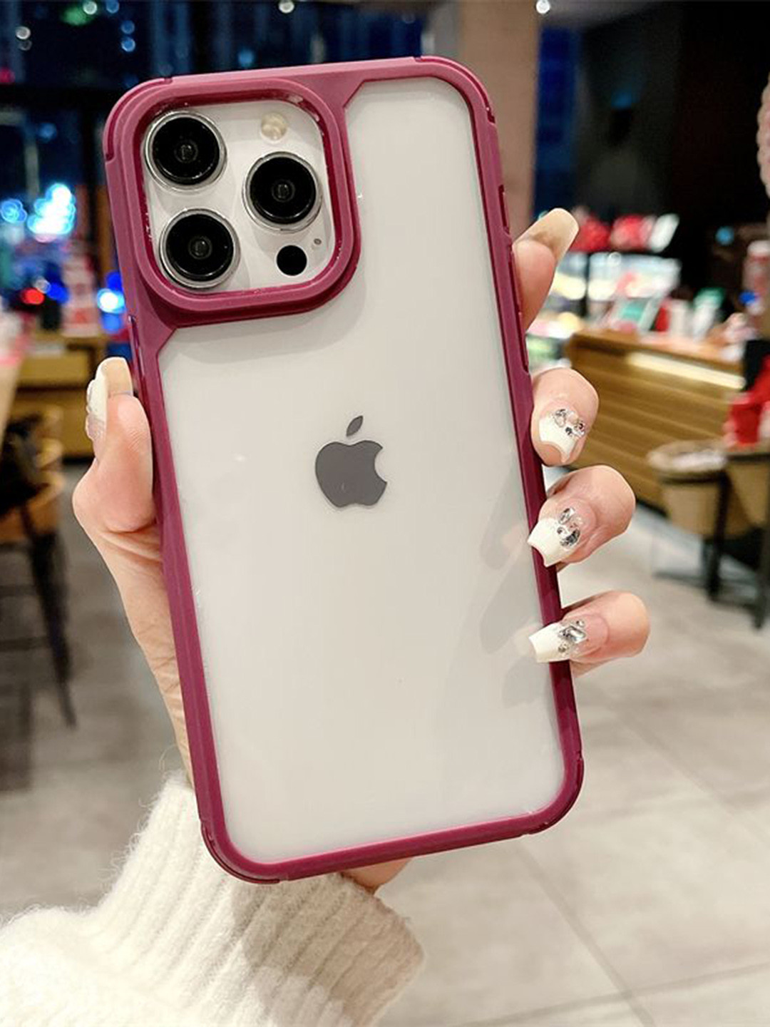 Luxury Kase LK112 Acrylic Clear Hard Bumper iPhone 13 Pro Back Case