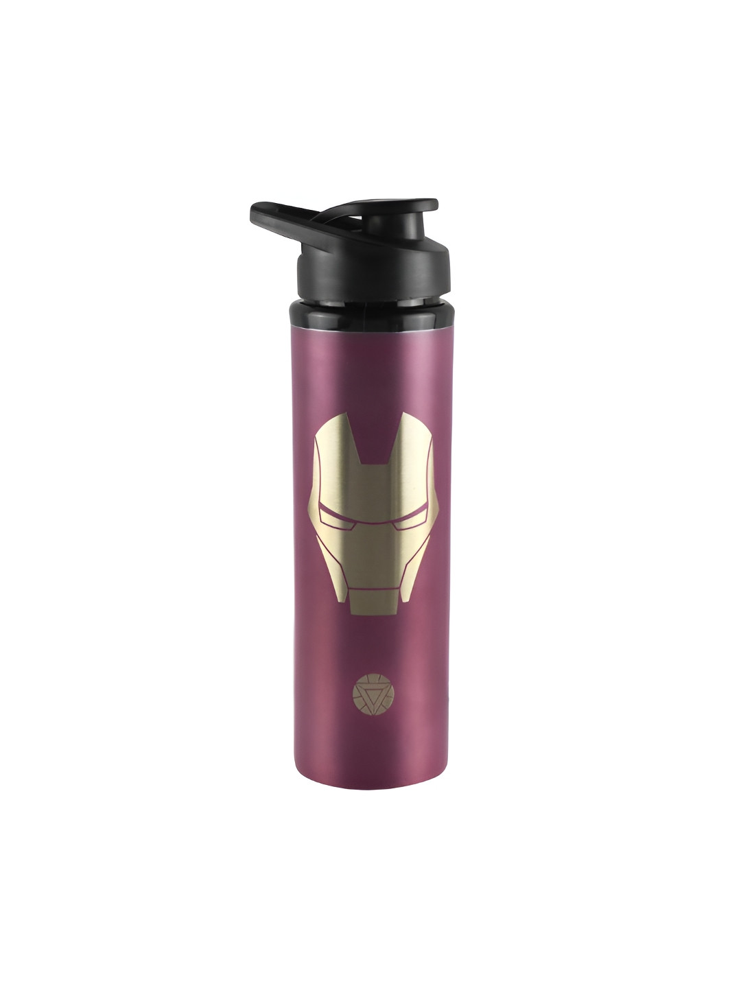 Disney Magenta Iron Man Printed Stainless Steel Single Wall Vacuum Water Bottle 750 ml