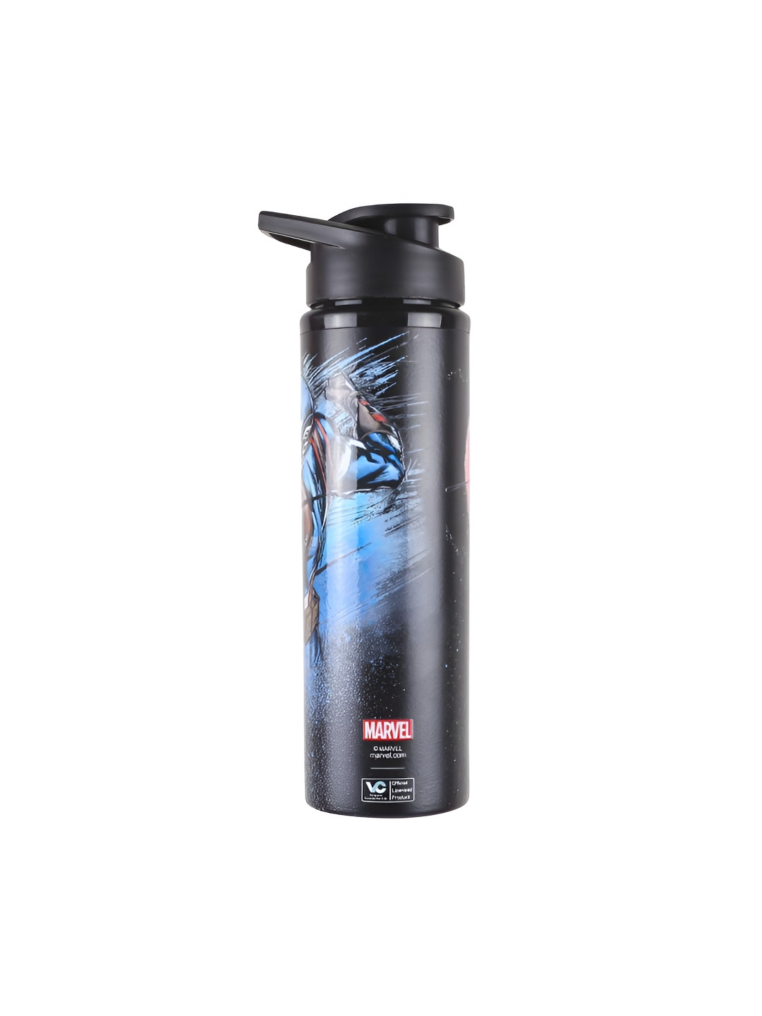 Disney Blue Captain America Printed Stainless Steel Single Wall Vacuum Water Bottle 750 ml
