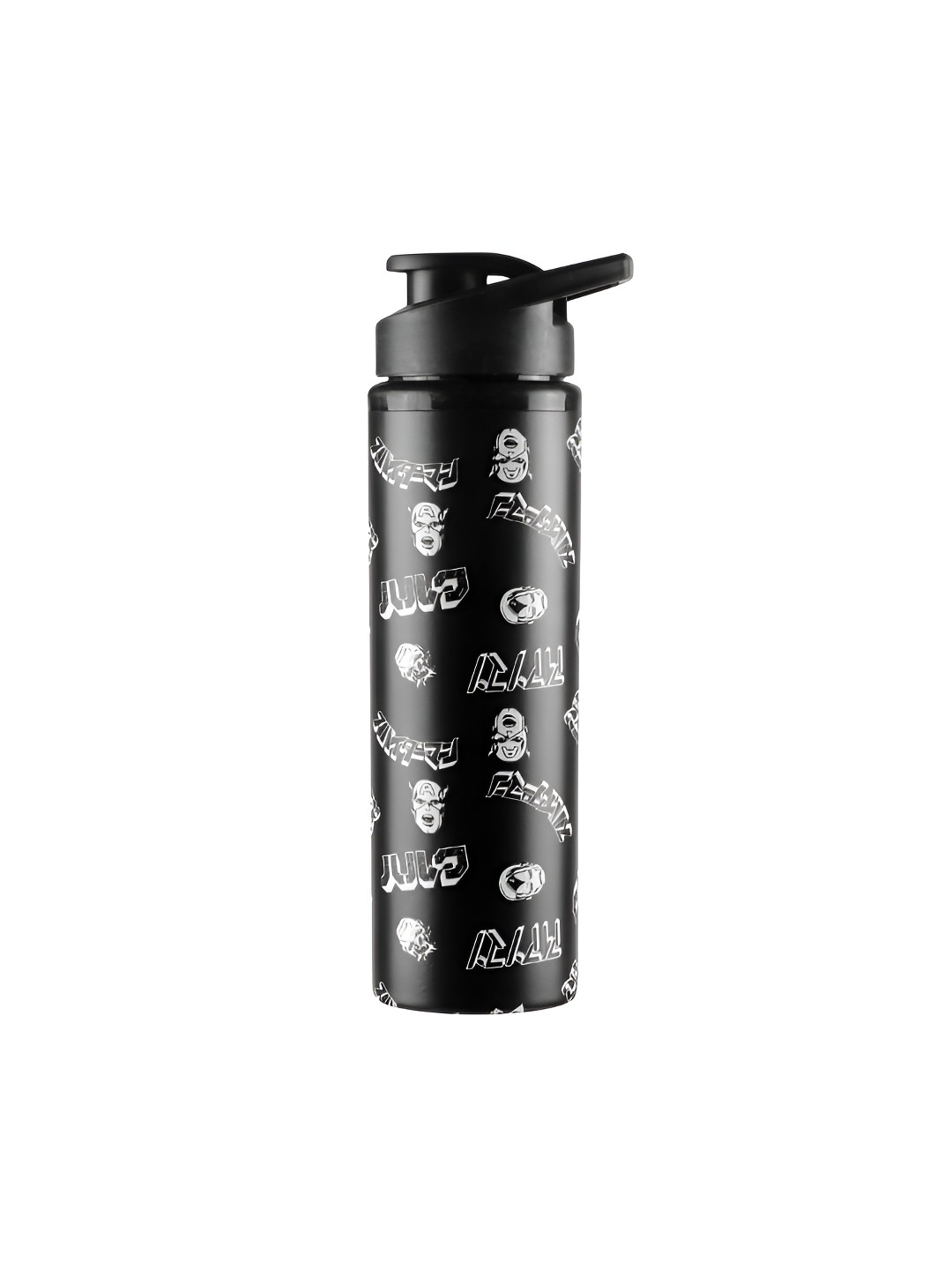 Disney Black Spider-Man Printed Stainless Steel Single Wall Vacuum Water Bottle 750 ml