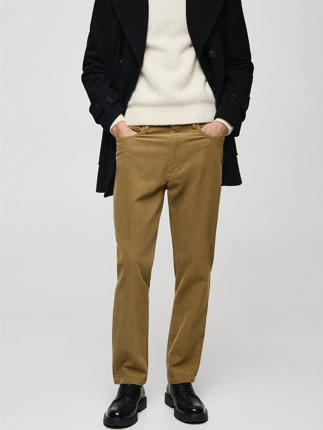 MANGO MAN Regular Fit Corduroy Trousers