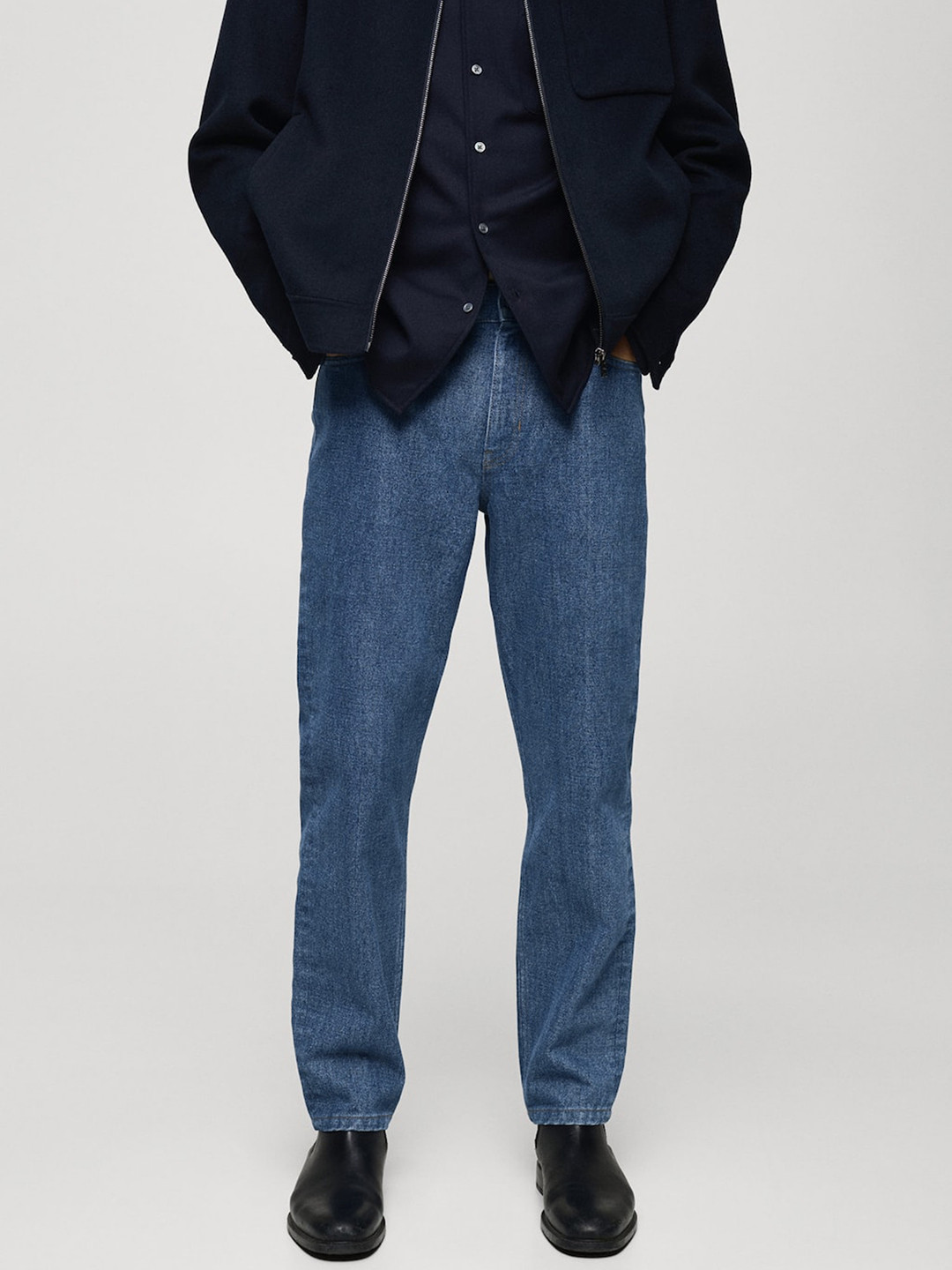 MANGO MAN Selection Mid-Rise Pure Cotton Slim Fit Light Fade Jeans