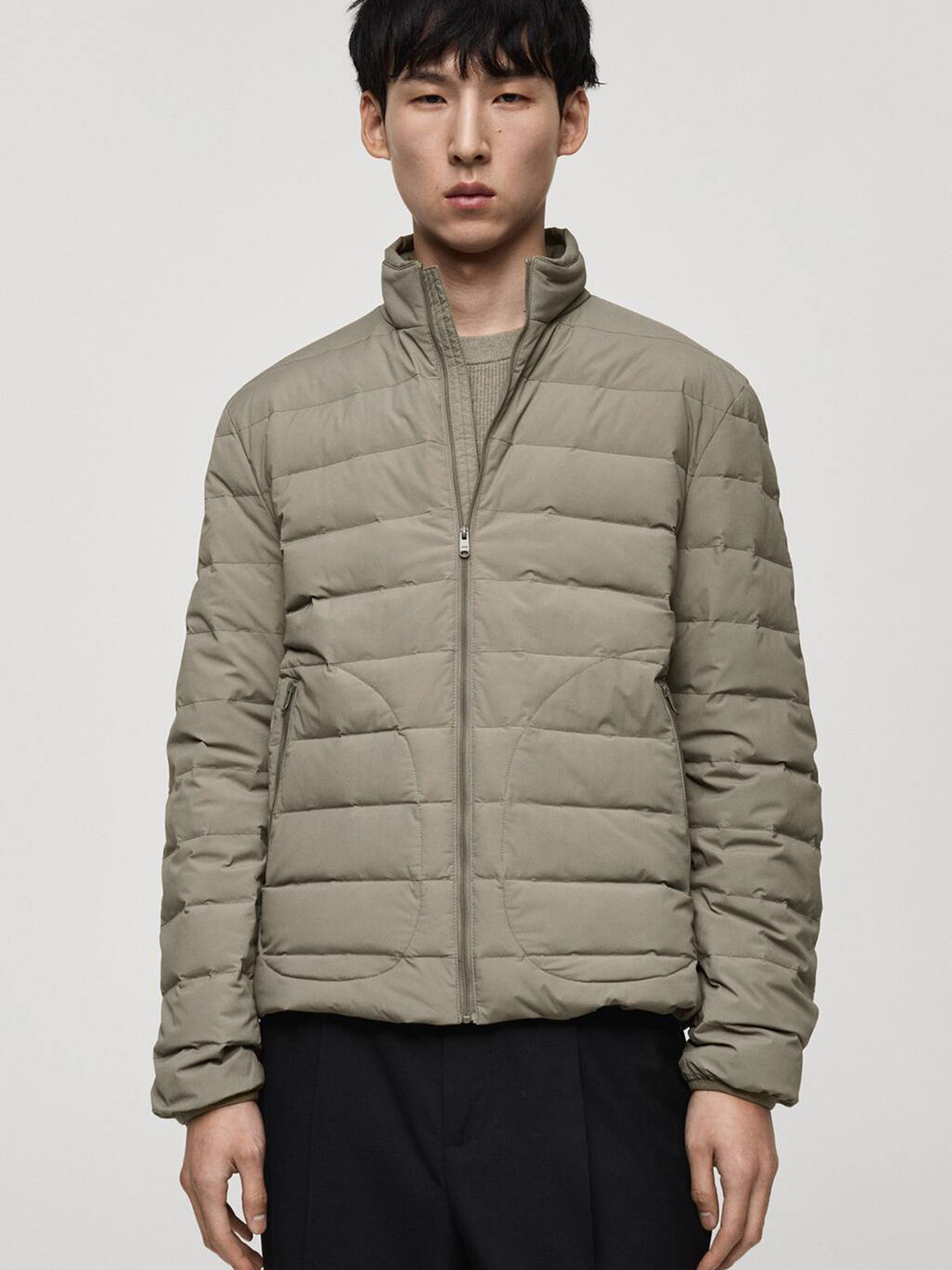 MANGO MAN Essentials Down Feather Thermoregulating High Neck Quilted Jacket