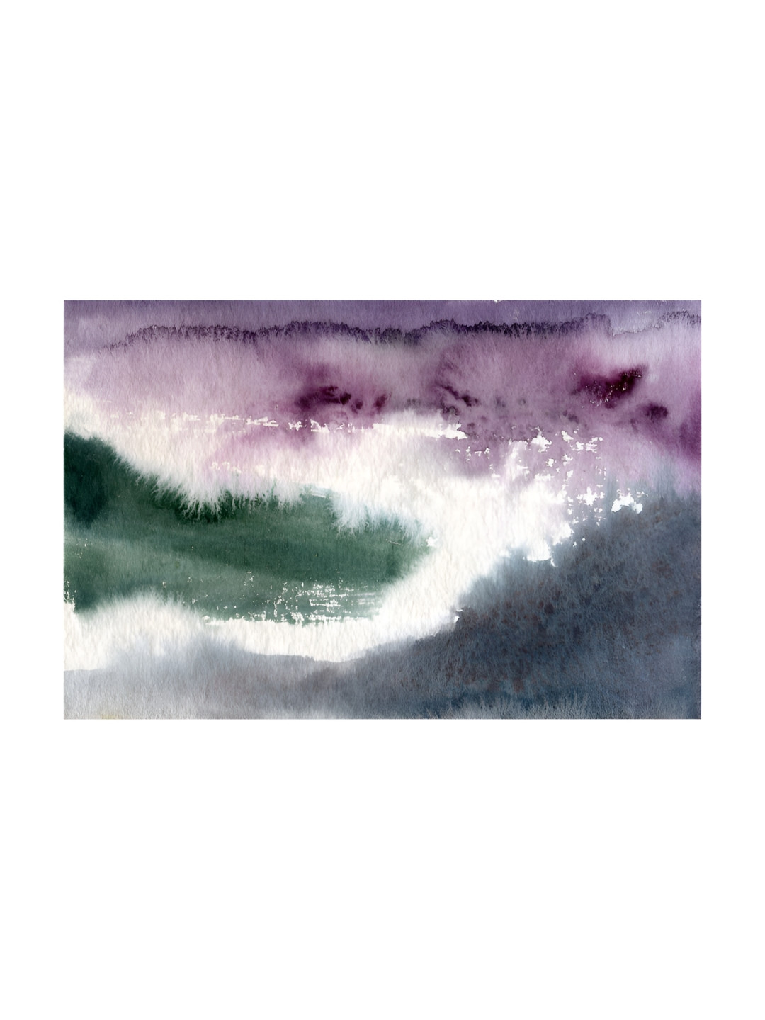 Inephos White And Lavender Printed Canvas Wall Art