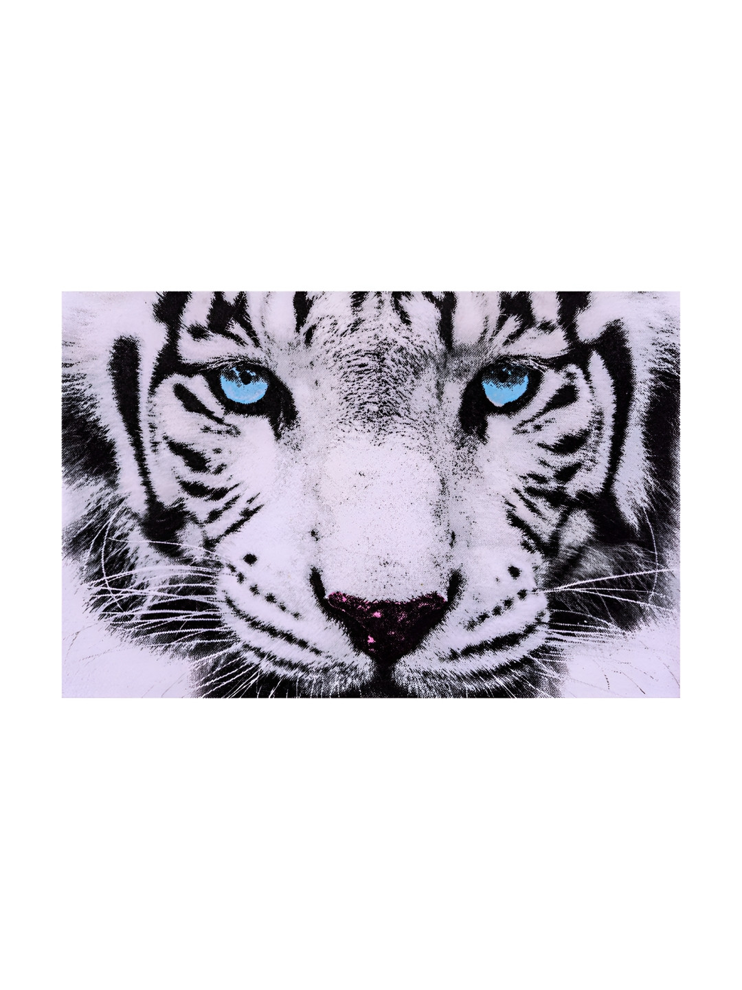 Inephos White & Black 1 Piece Birds and Animals Printed Canvas Wall Art