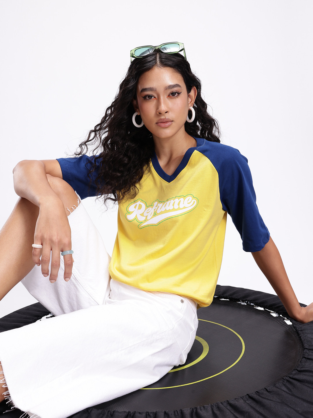 Kook N Keech Disney Colourblocked Typography Printed Pure Cotton Oversized T-shirt