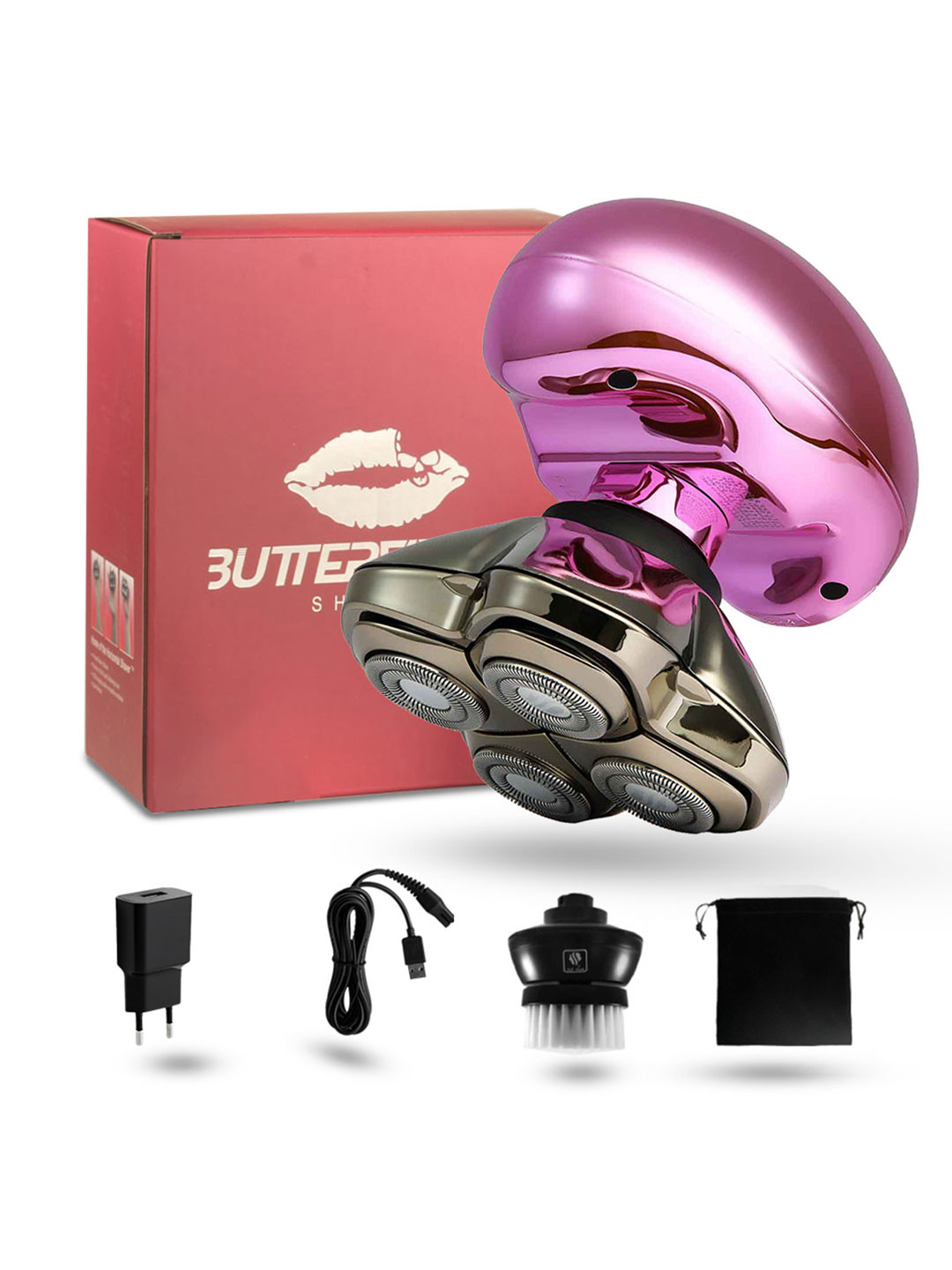 Skull Shaver Butterfly Kiss Pro Shaver- Pink