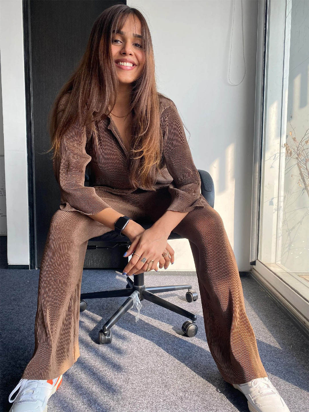 Hermyne Shirt Collar Shirt and Trousers