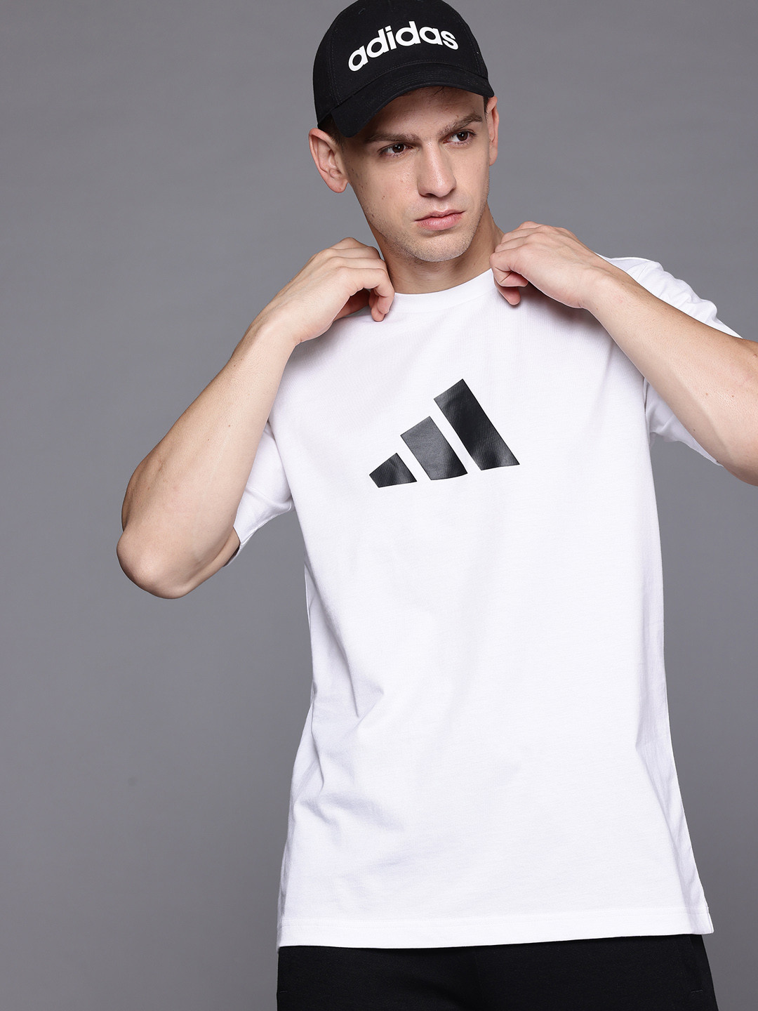 ADIDAS Logo Printed 3-Bar T-shirt