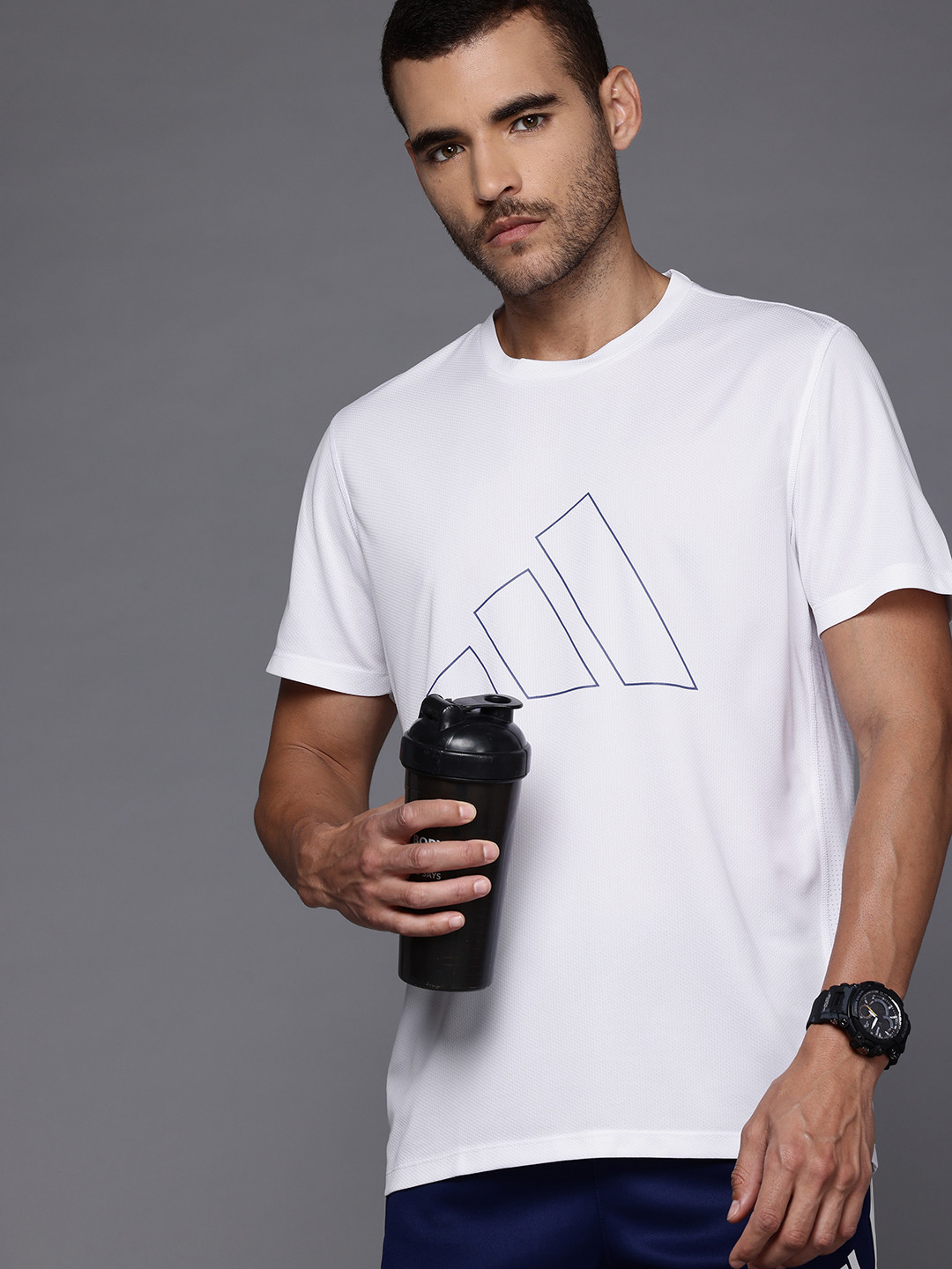 ADIDAS Brand Logo Print Easy Running T-shirt