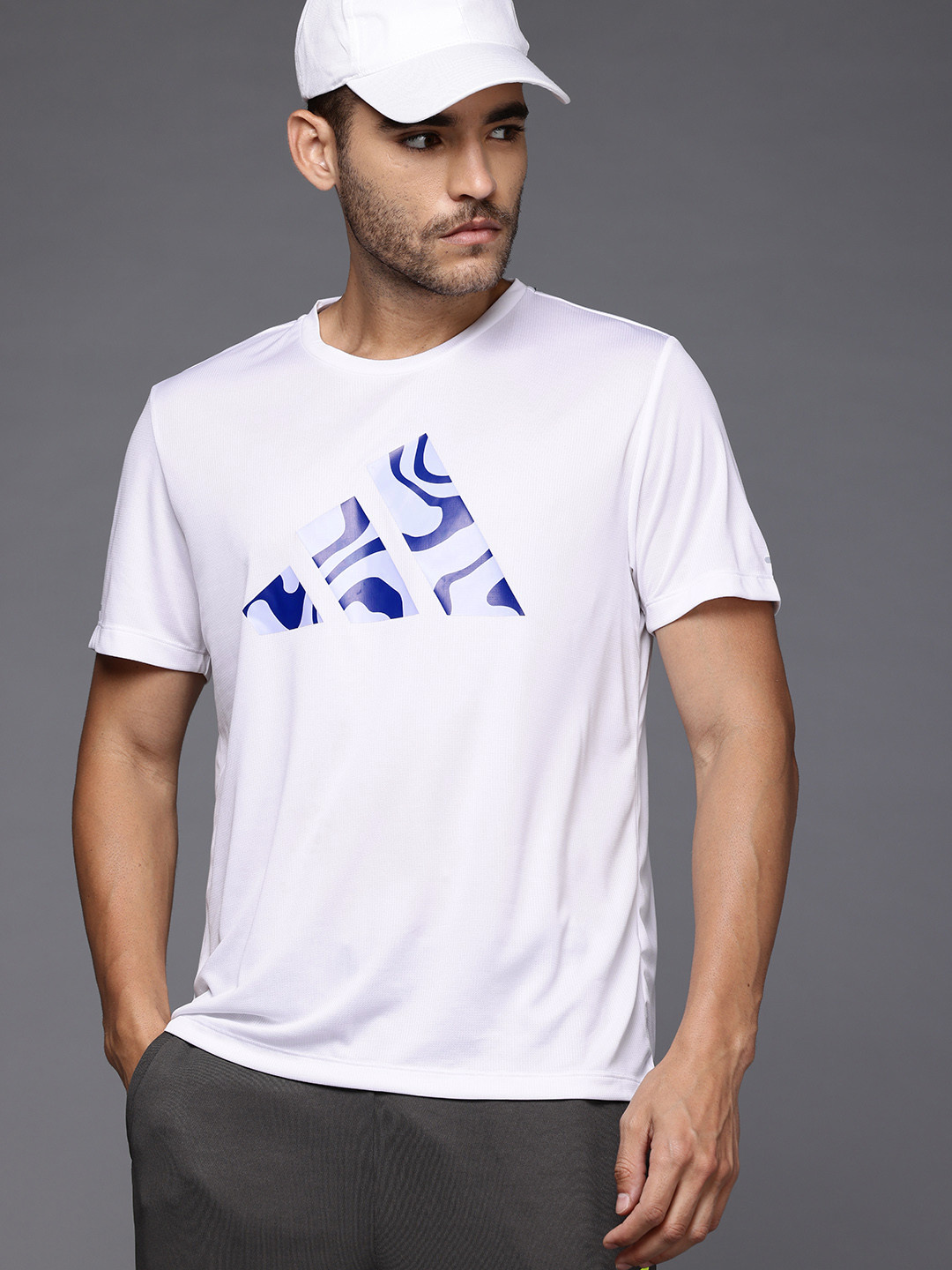 ADIDAS Logo Print Clima Cool Run It T-shirt