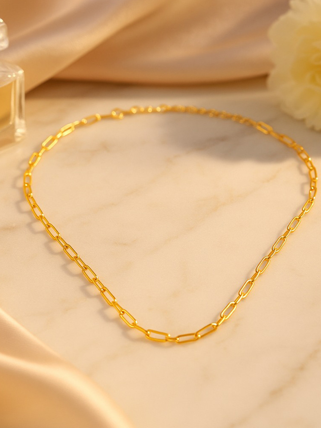 Nipura 925 Sterling Silver 14kt Gold Plated Chic Link Minimal Chain