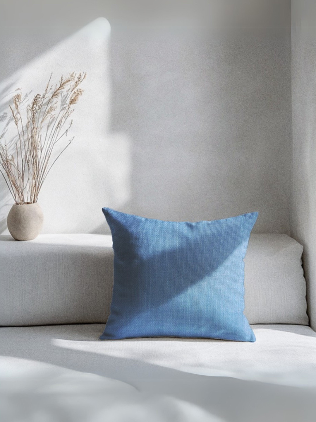 Copper-Red Provence Cotton Square Cushion Cover