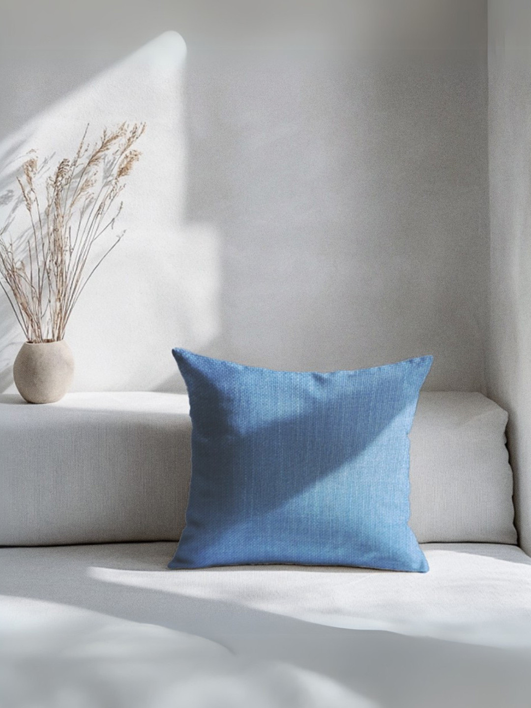 Copper-Red Provence Lavender Cotton Washable Square Cushion Cover -18x18In