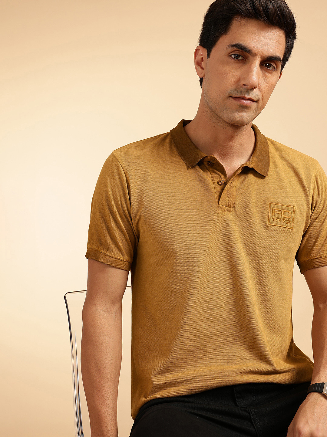 French Connection Polo Collar Pure Cotton T-shirt