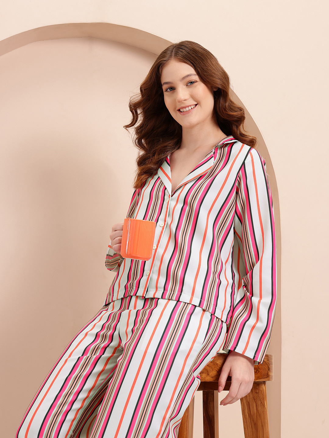 Mast & Harbour Multistriped Pyjama Set