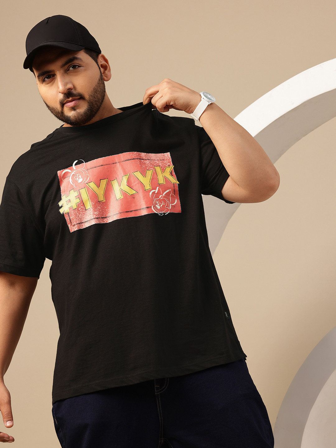 Sztori Men Printed Drop-Shoulder Sleeves Pure Cotton T-shirt