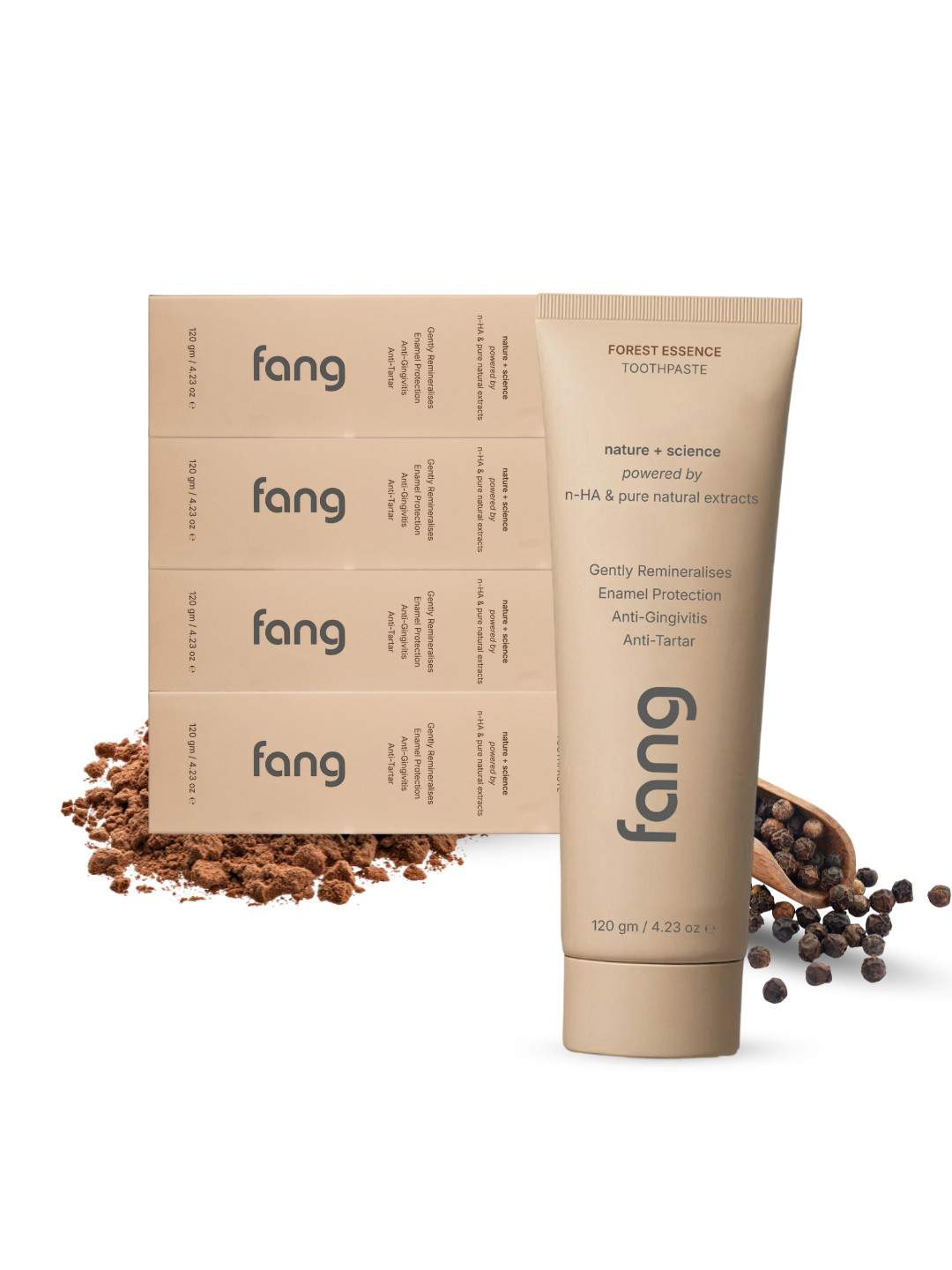 Fang Set Of 4 Forest Essence Natural Toothpaste - 100 g Each