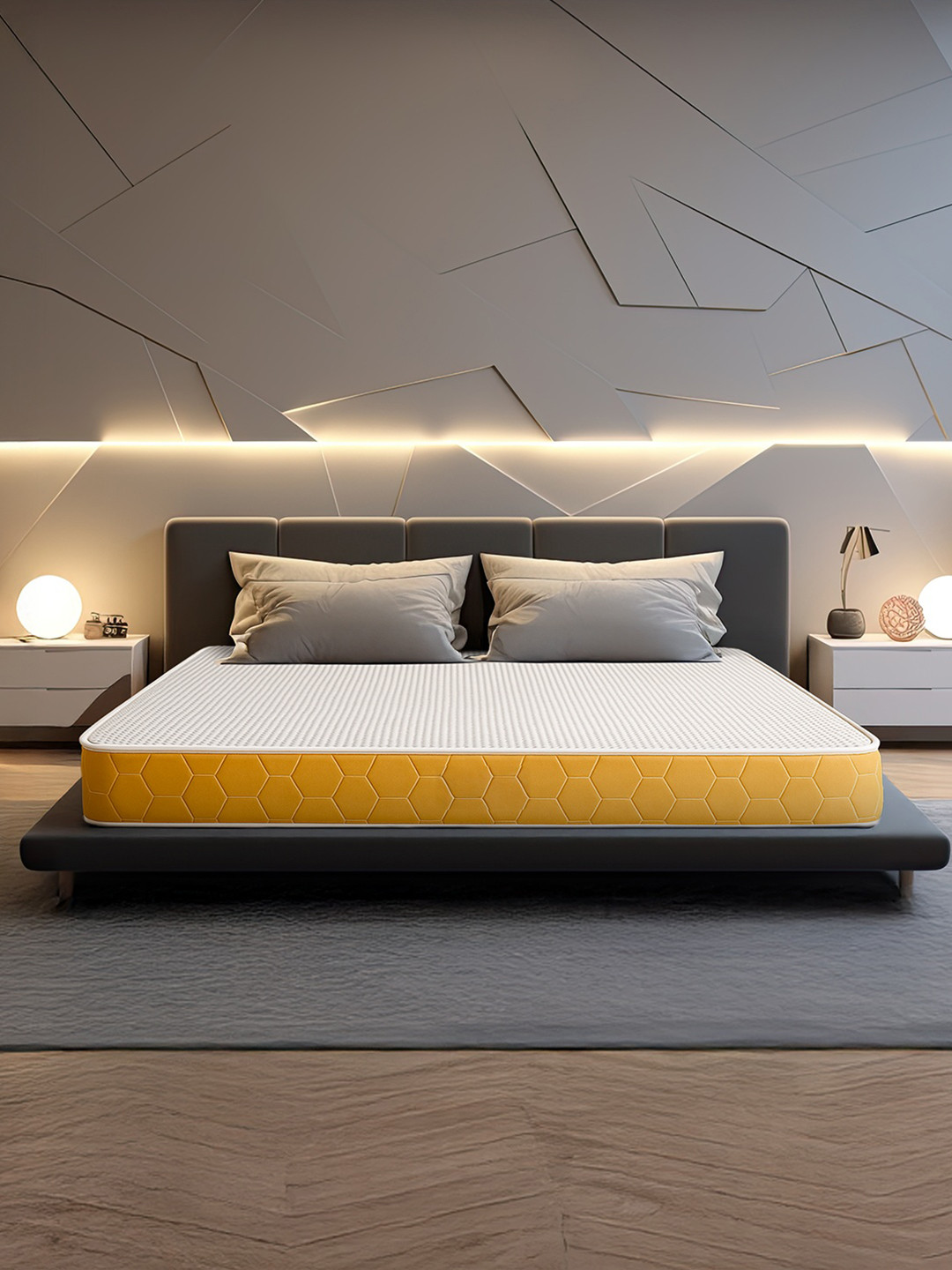 Sleepwell Dual Reversible 8 inch Single HD Foam Mattress - 78 inch x 30 inch