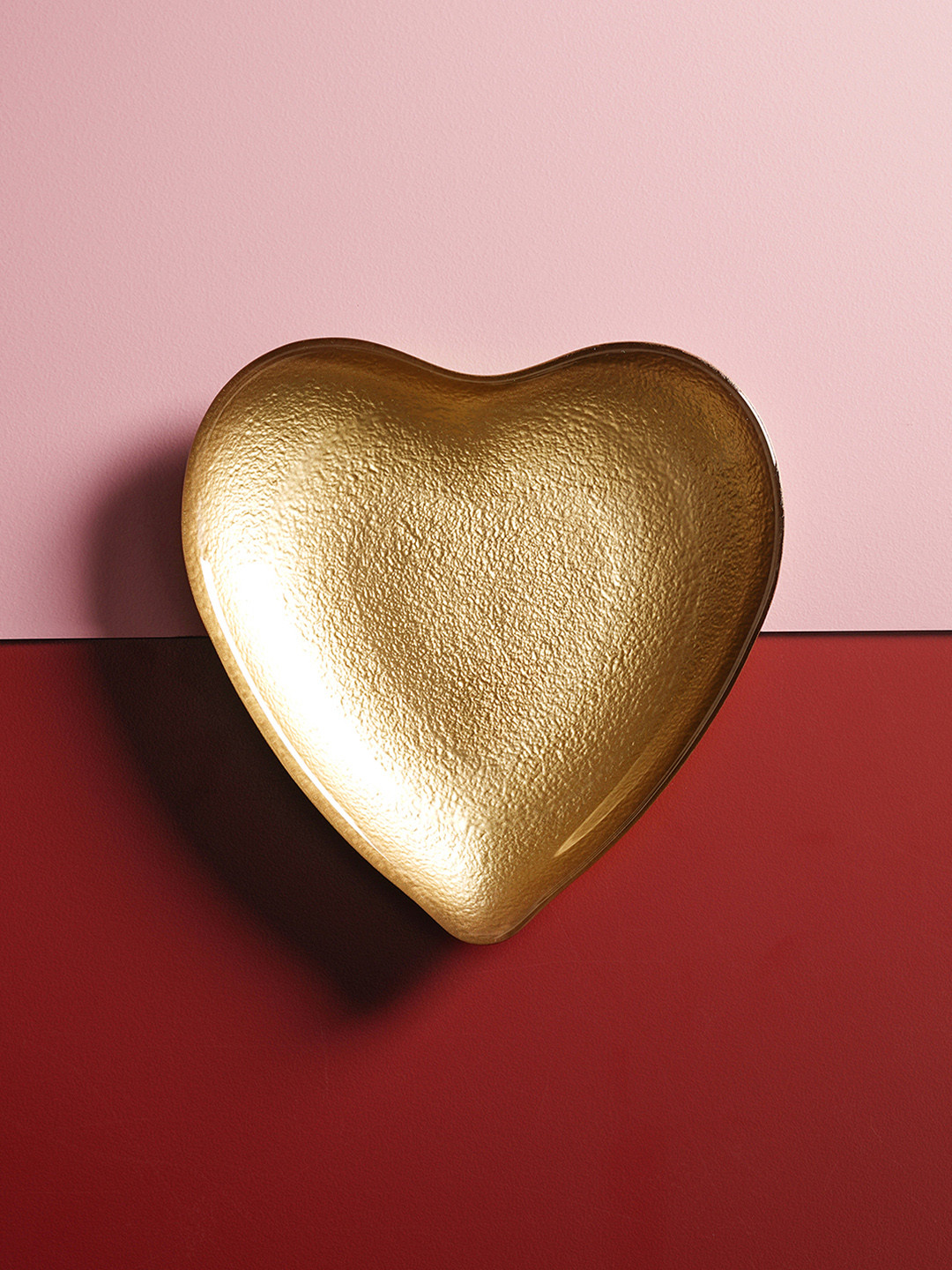 Pure Home and Living Gold Toned Textured Glass Food Platter