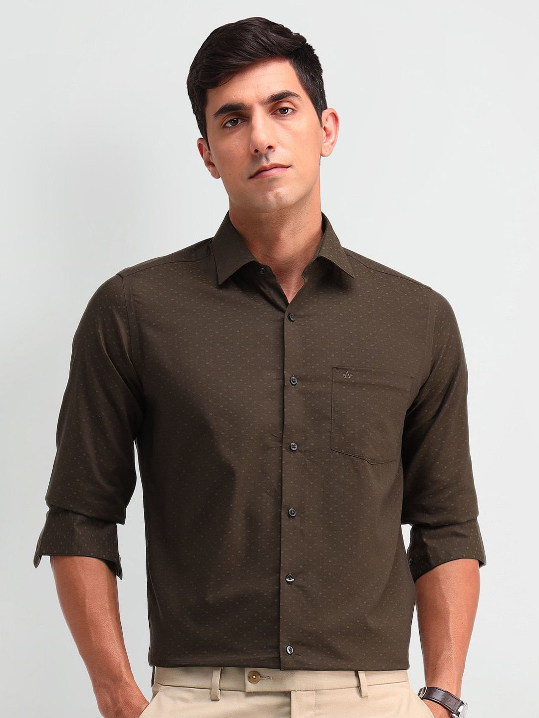 Arrow Men Easy Press Slim Fit Textured Shirt