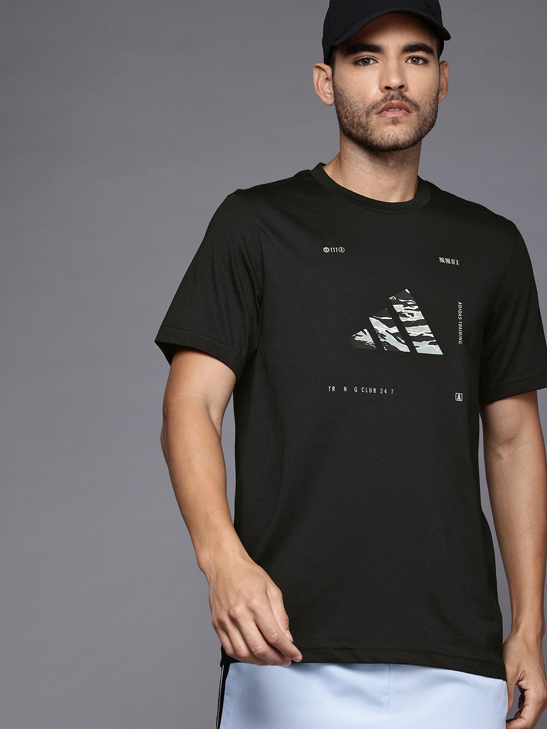 ADIDAS Box Logo Print Training T-shirt