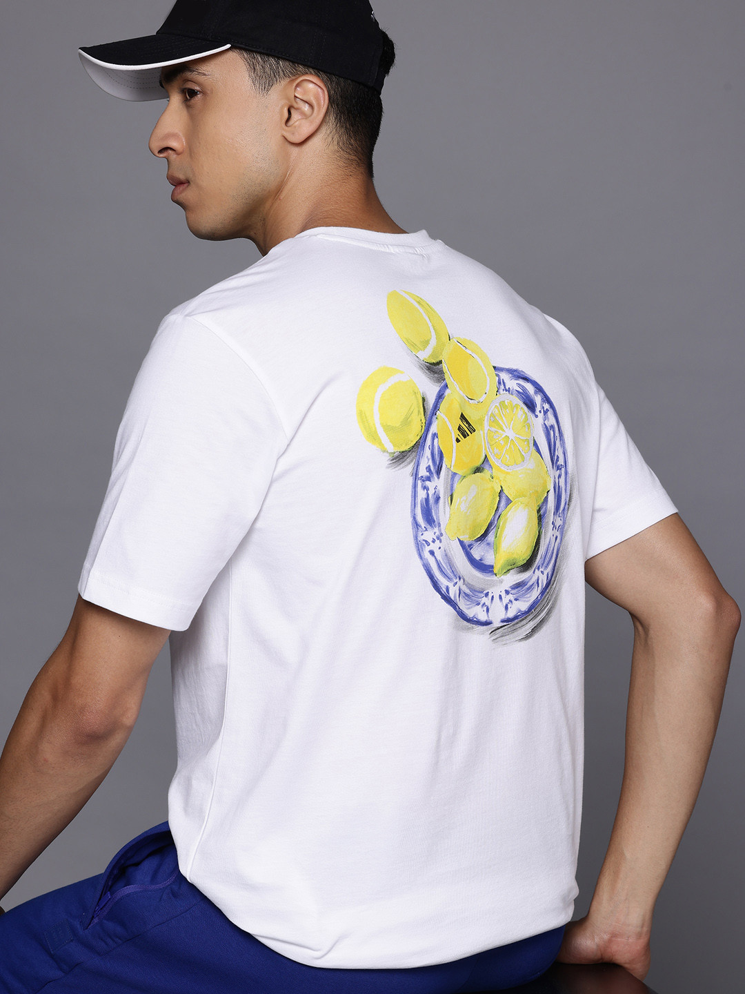 ADIDAS L 3S Lemon Printed T-shirt