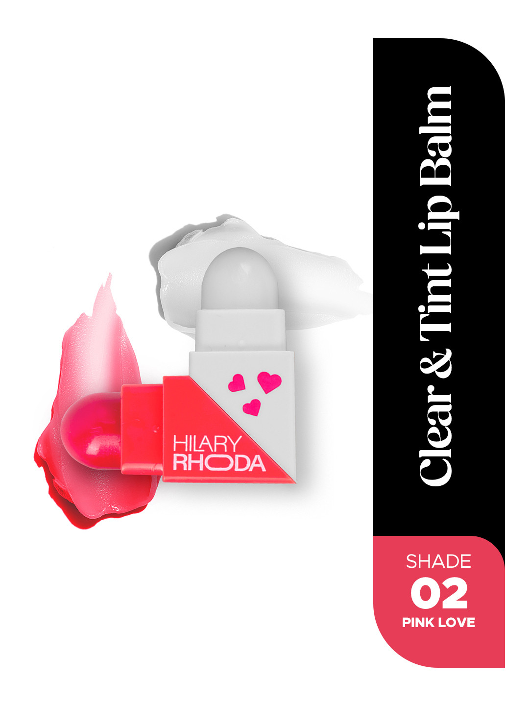 Hilary Rhoda 2 Sided Clear & Tinted Lip Balm With Shea Butter- 2.27g Eachside-02 Pink Love