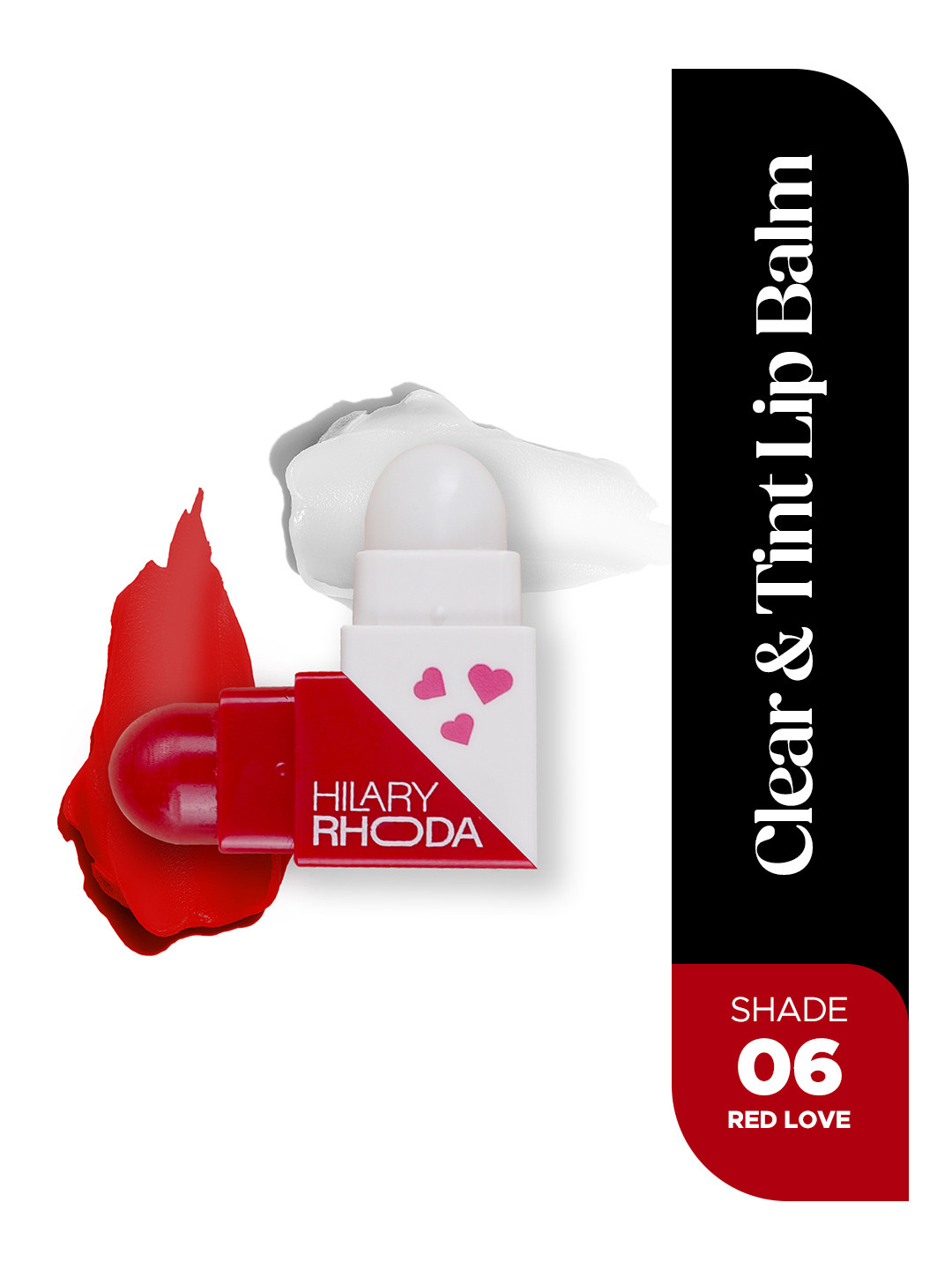 Hilary Rhoda 2 Sided Clear & Tint Lip Balm With Shea Butter-2.27g Each Side - 06 Red Love