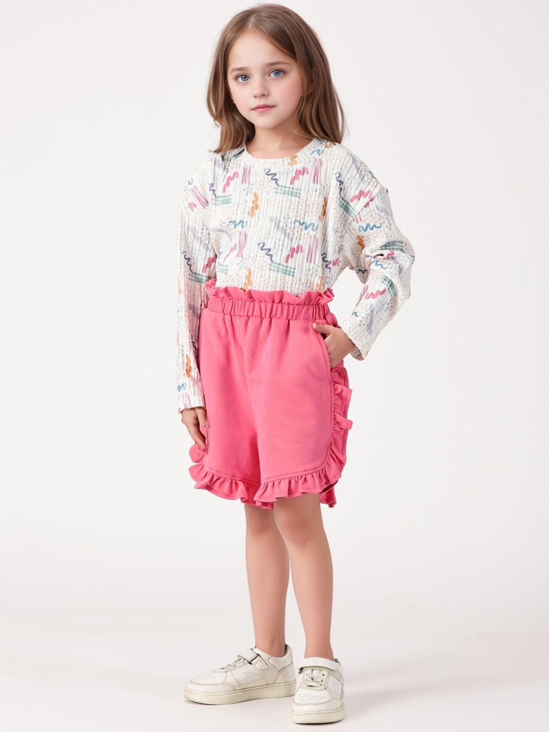 French Connection Girls Printed T-shirt With Shorts