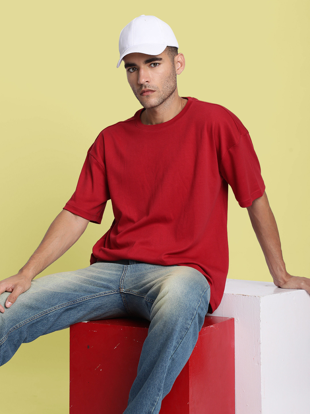 Bene Kleed Men Drop-Shoulder Sleeves Oversized T-shirt