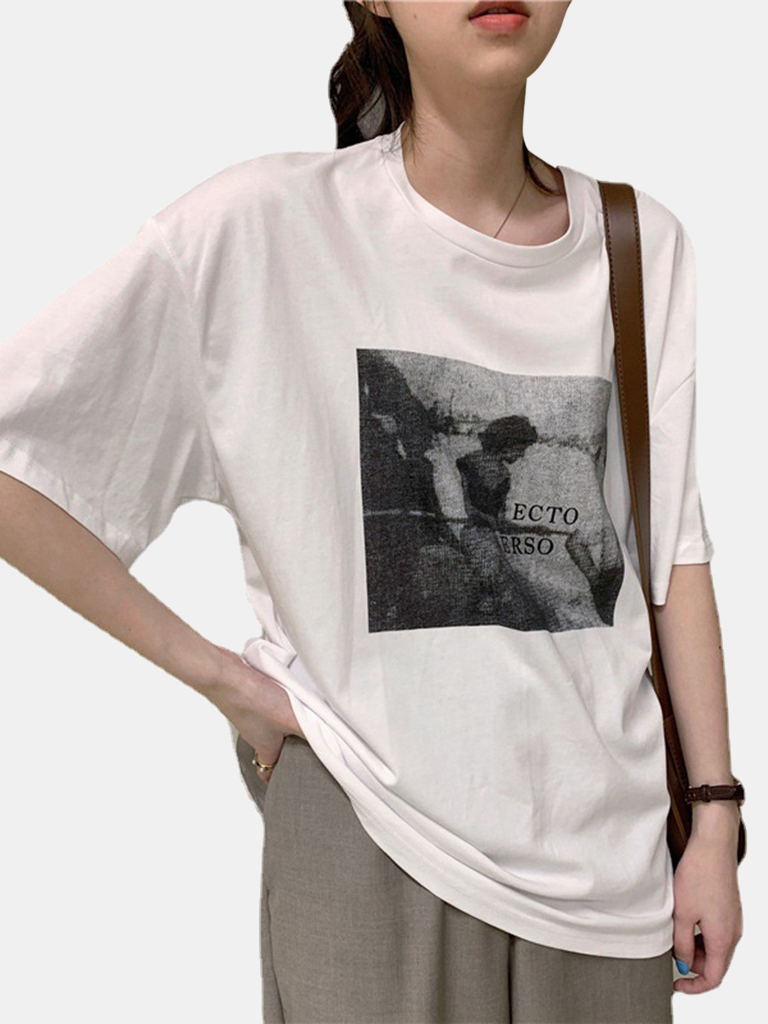 DressBerry Women Printed Extended Sleeves Pockets T-shirt
