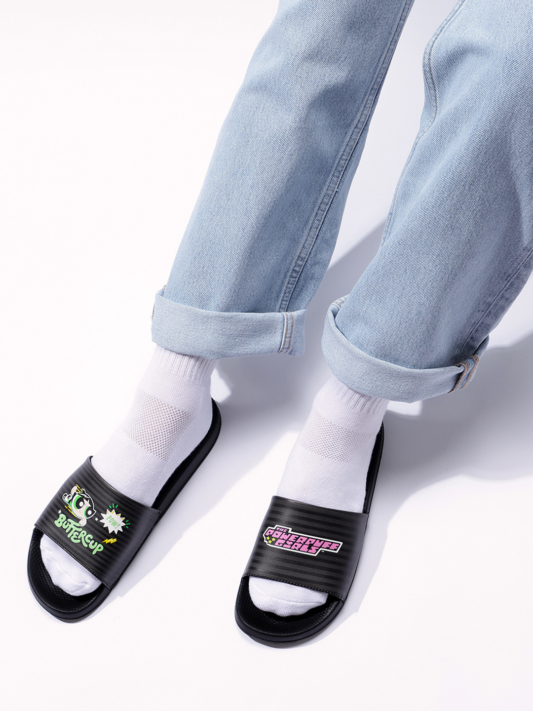 Kook N Keech Women Powerpuff Girls Printed Sliders