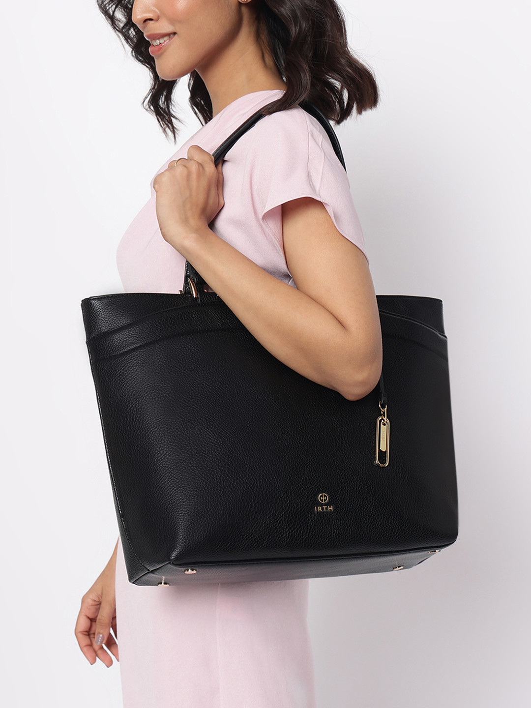 IRTH by House of Titan Structured Fiona Shoulder Bag with Laptop Sleeve