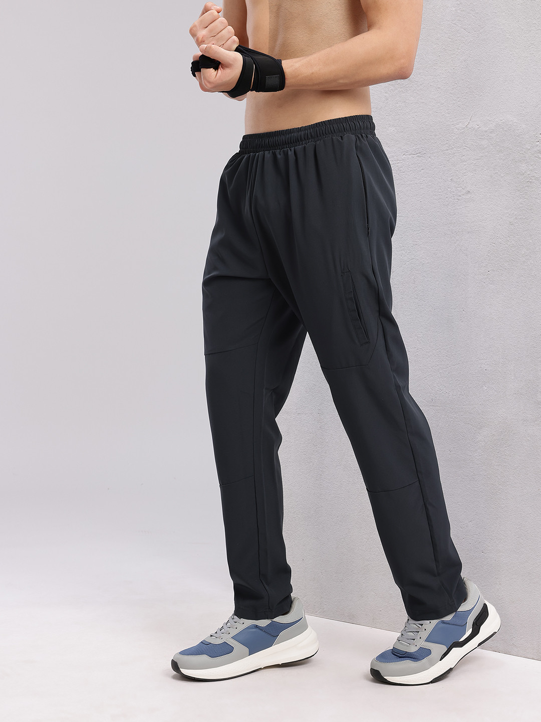 HRX by Hrithik Roshan Men Rapid-dry Brand Logo Print Training Track Pants