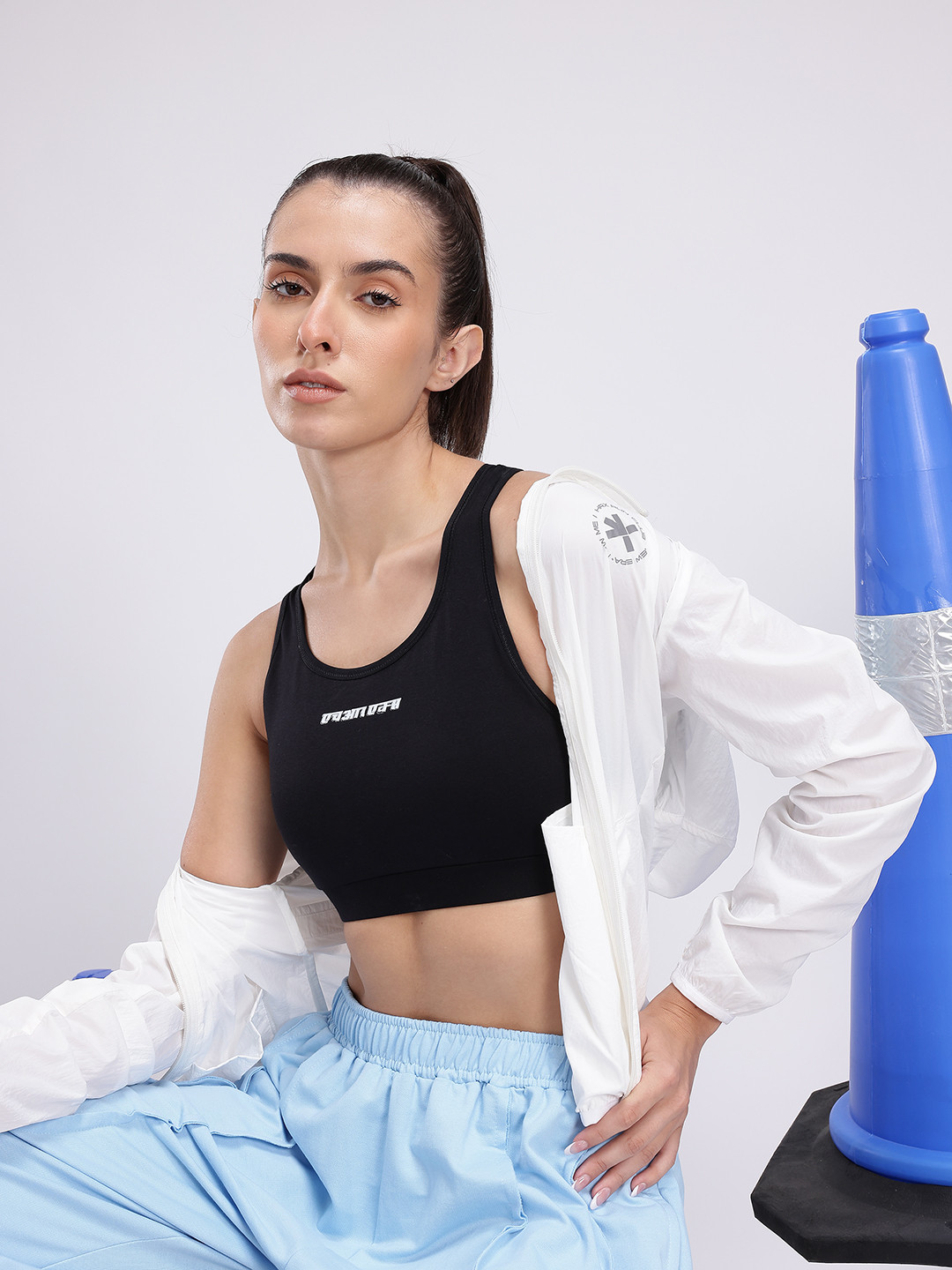 HRX by Hrithik Roshan Medium Coverage Racerback Removable Padding T-shirt Bra KL108_04_B