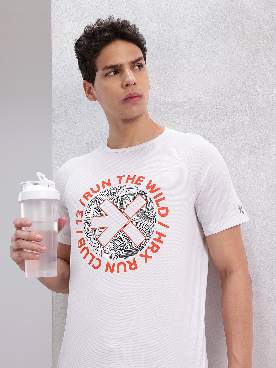 HRX by Hrithik Roshan Brand Logo Printed Round-Neck Rapid-Dry Running T-shirt