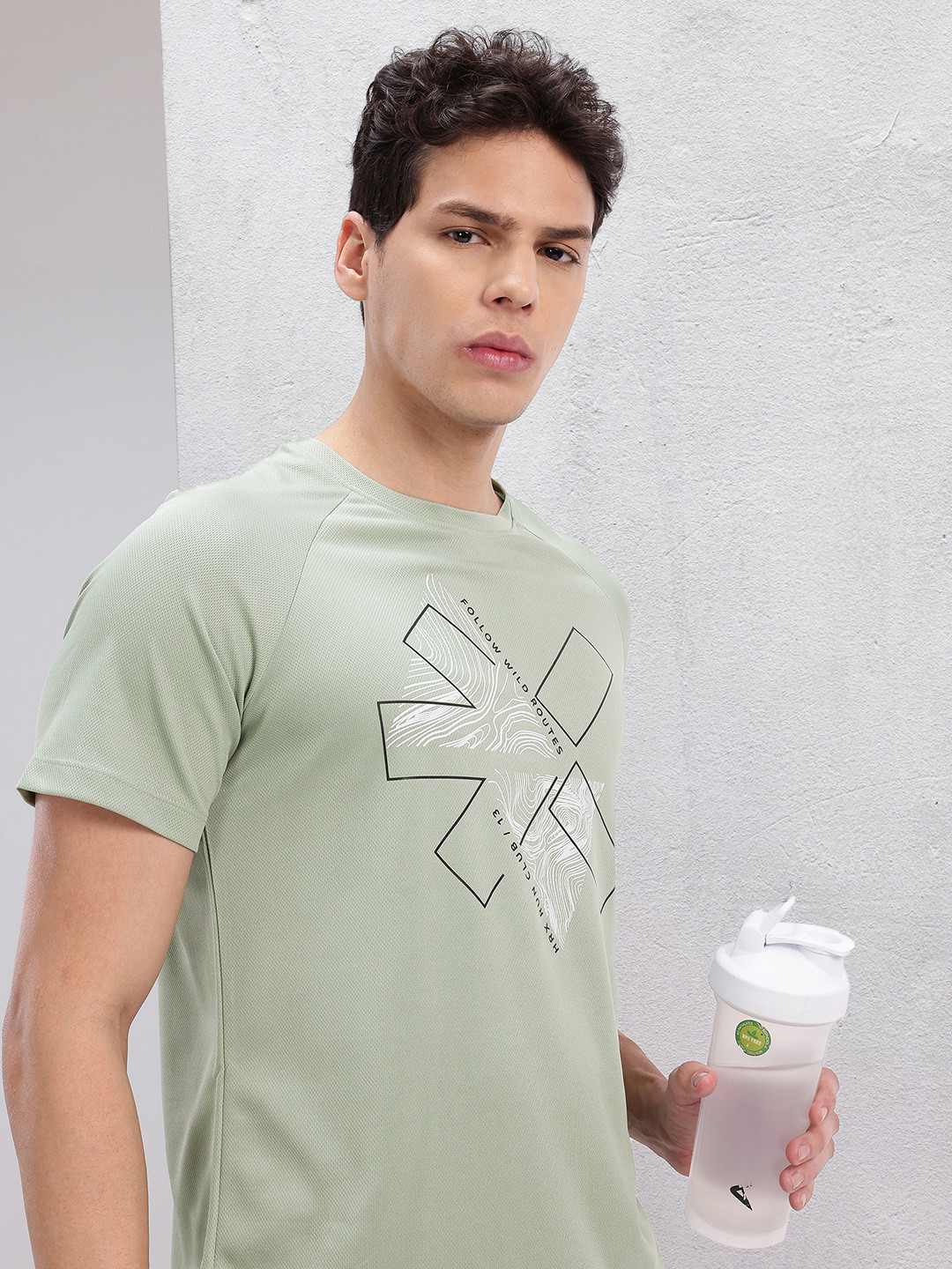 HRX by Hrithik Roshan Brand Logo Printed Round-Neck Rapid-Dry Running T-shirt