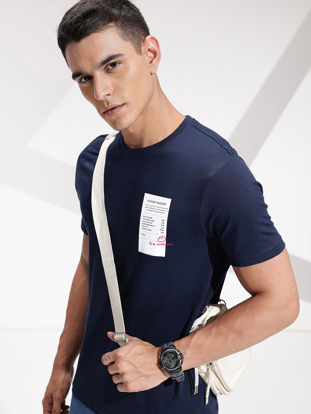 INVICTUS Typography Printed Pure Cotton T-shirt