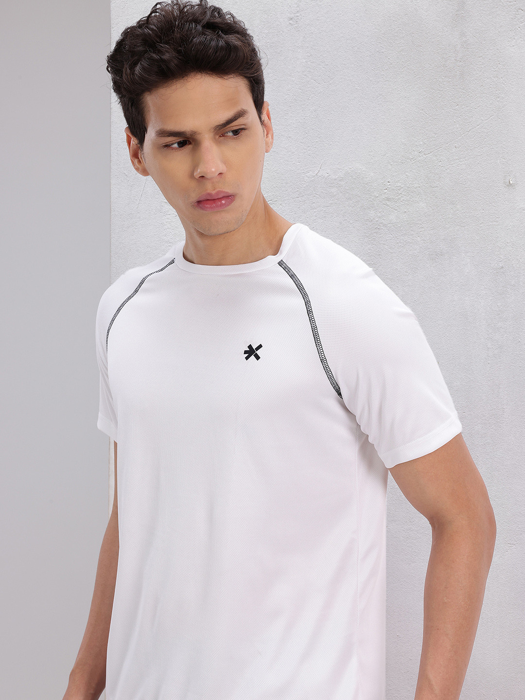 HRX by Hrithik Roshan Men Contrast Stitch Rapid-Dry Running  T-shirt