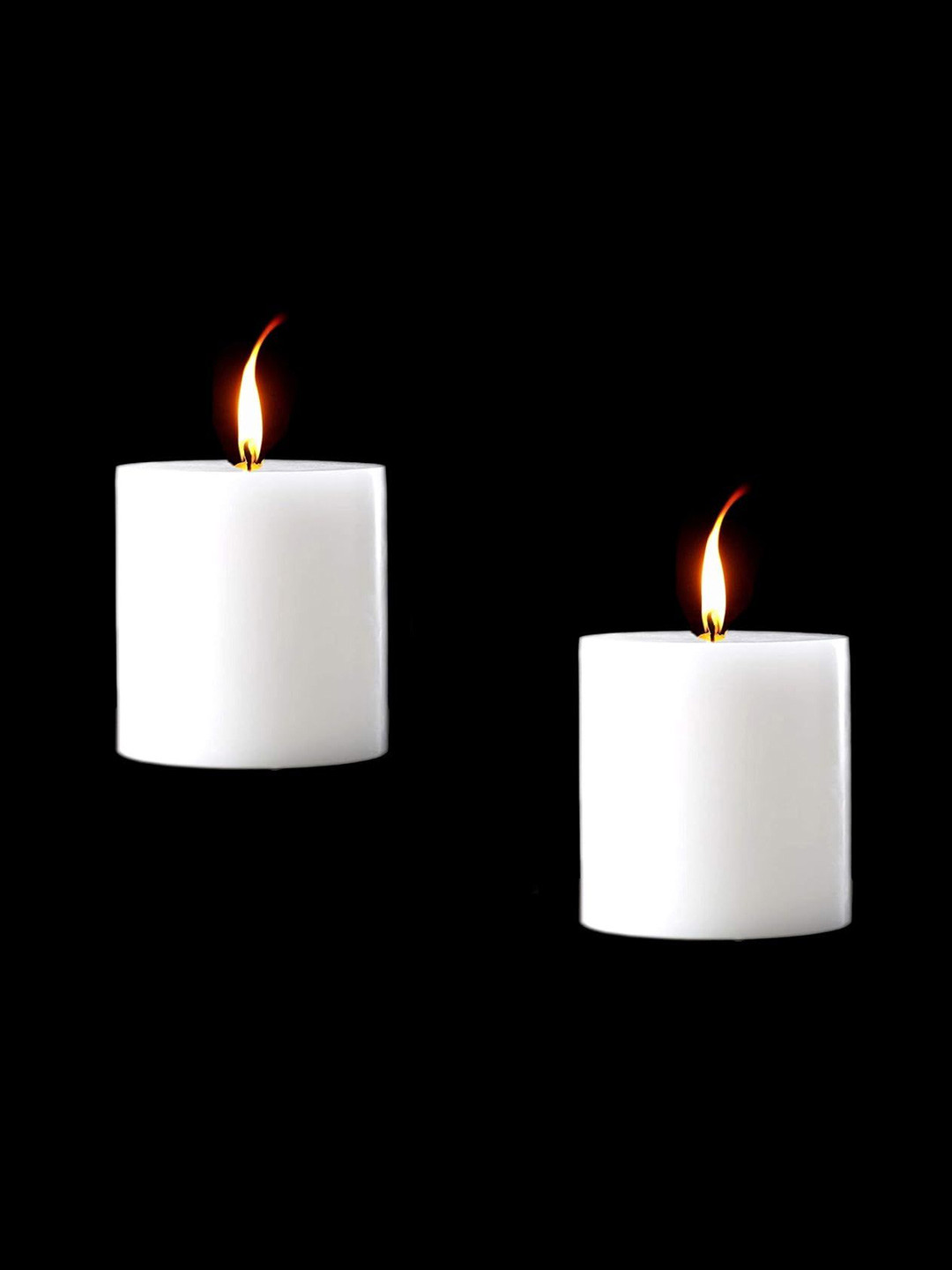 atorakushon Paraffin Wax 2Pcs 1 Wick Scented Solid Geometric Regular Pillar Candles